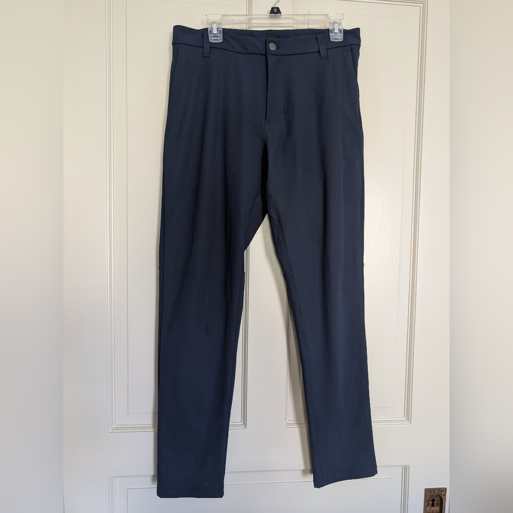 Lululemon Commission Pant Mens Size 32 Blue Classic Warpstreme M5AEXS